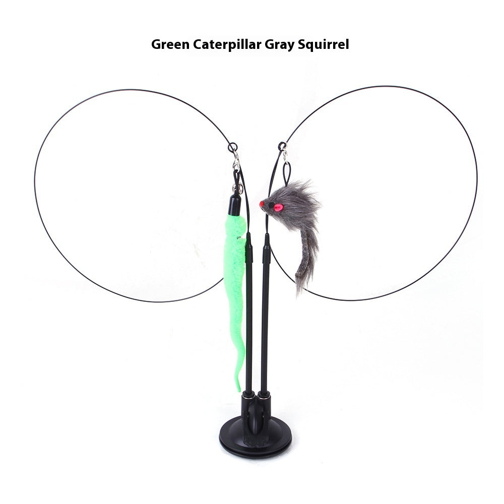 Crazycat toy - bastone giocattolo a ventosa anti-noia