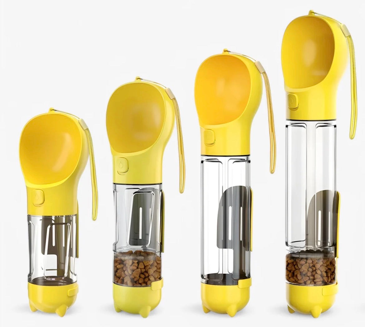 Walkbuddy la borraccia 3-in-1 per Cani - Acqua , crocchette e sacchetti