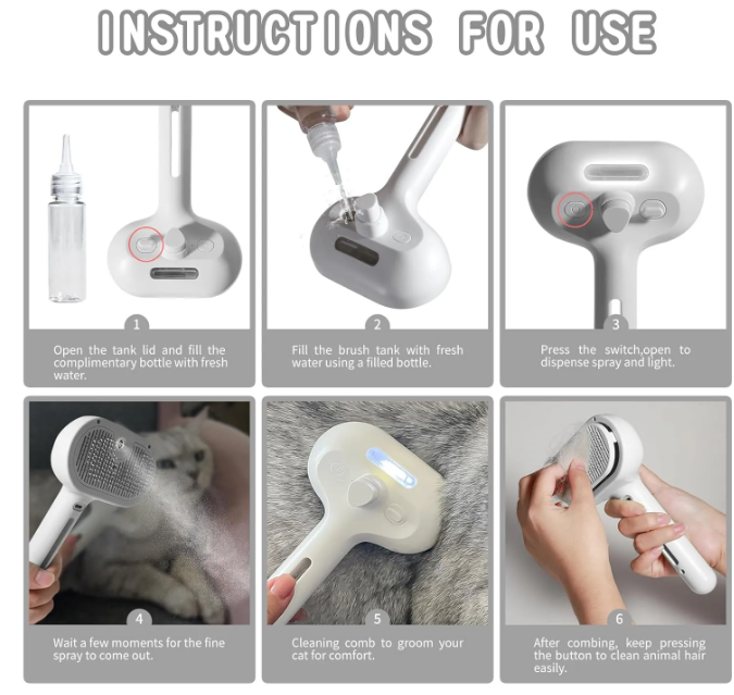 Steambrush Pro - spazzola a vapore togli pelo per cani e gatti