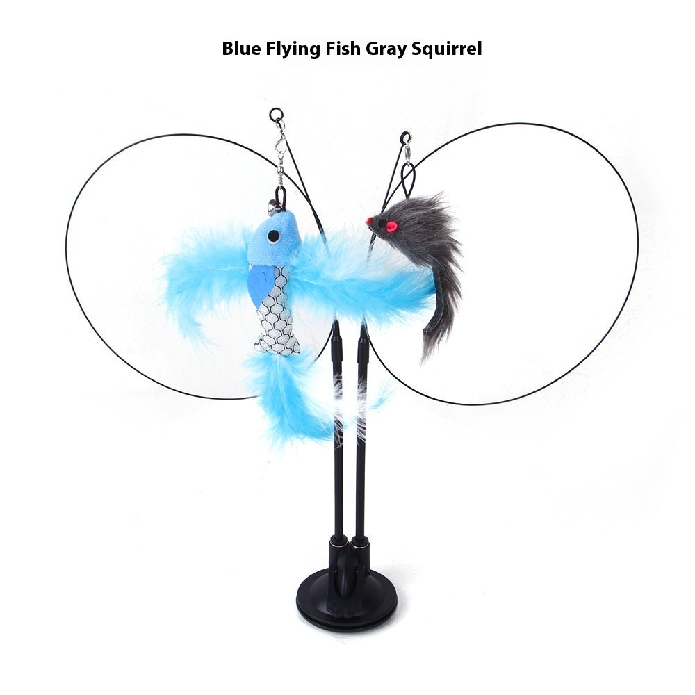 Crazycat toy - bastone giocattolo a ventosa anti-noia