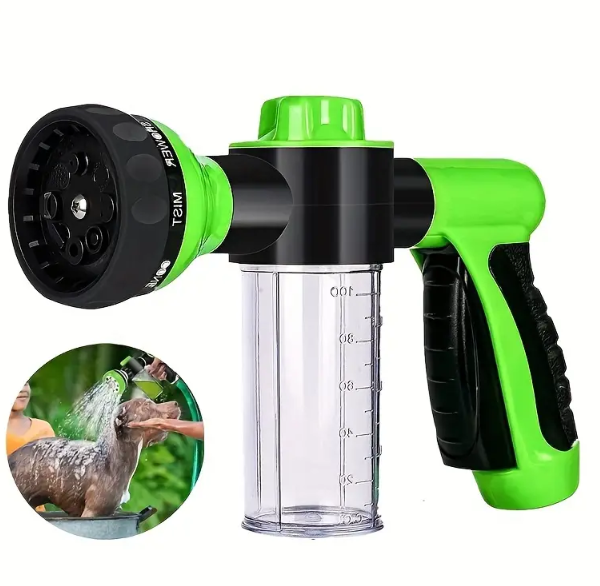 Pawshower Pro - Doccetta Portatile con 8 Getti per cani e giardino