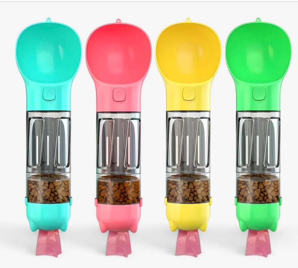 Walkbuddy la borraccia 3-in-1 per Cani - Acqua , crocchette e sacchetti