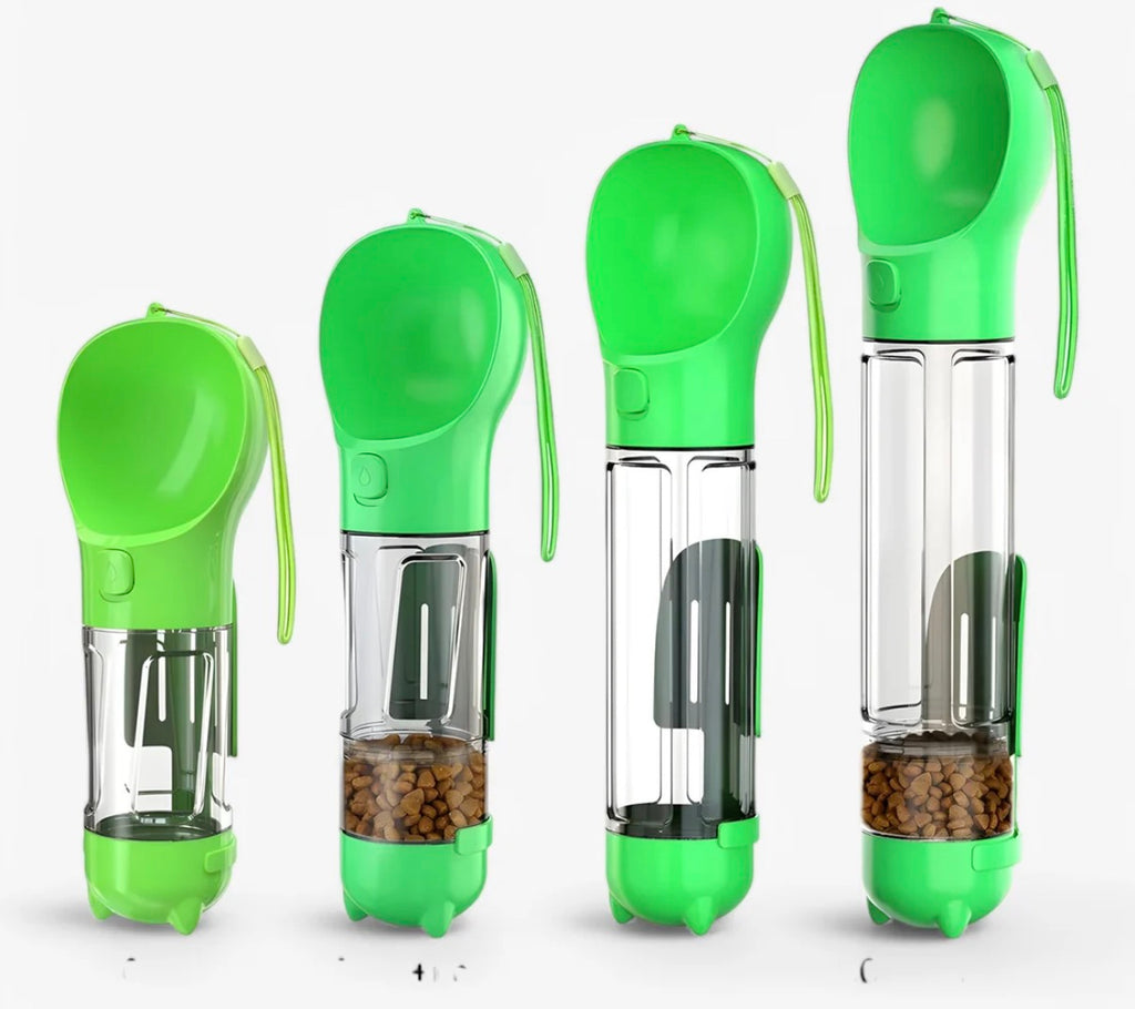 Walkbuddy la borraccia 3-in-1 per Cani - Acqua , crocchette e sacchetti