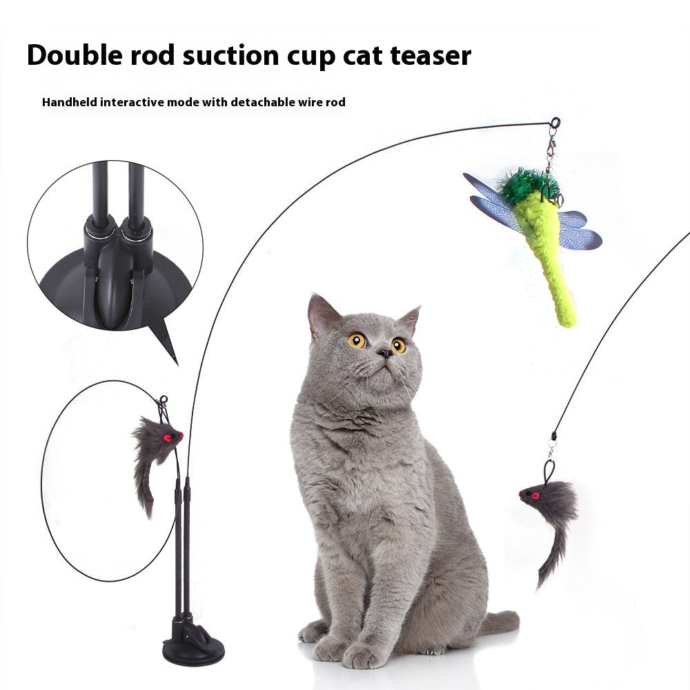 Crazycat toy - bastone giocattolo a ventosa anti-noia
